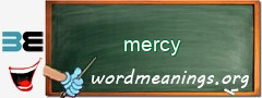 WordMeaning blackboard for mercy